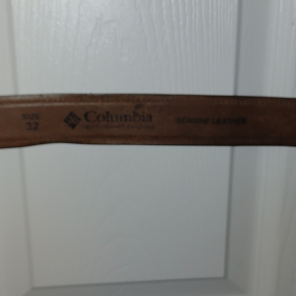 Columbia Mens 32 in. Brown Leather Belt - Picture 3 of 8